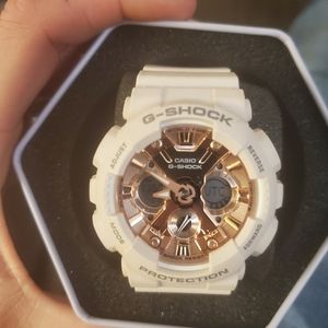 Womens casio g-shock rose gold watch